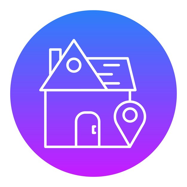 House Location Vector Illustration