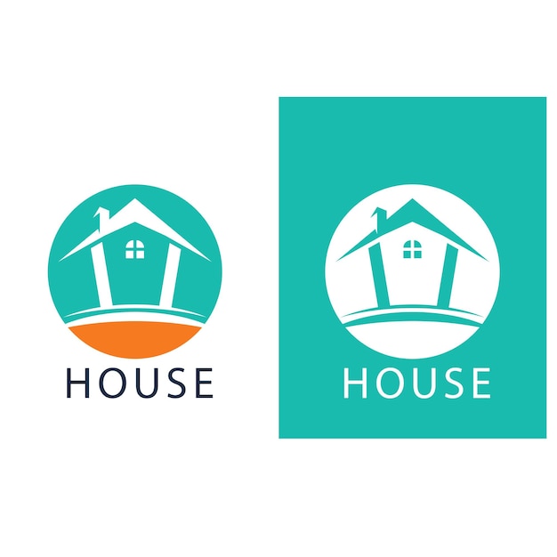 Дом логотип и символ векторное изображение