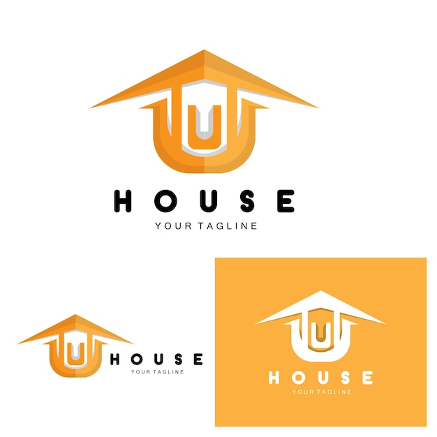 House Logo Building Furniture Design Construction Vector Property Brand Icon Real Estate Housing