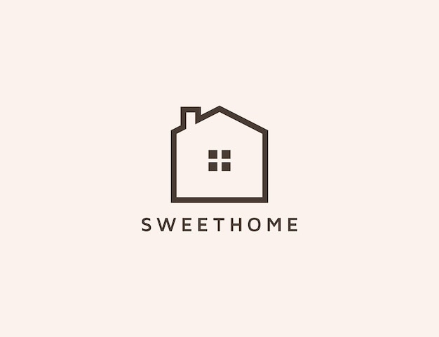 House logo design template for real estate concept