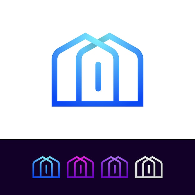 Vector house logo in modern and minimalist style