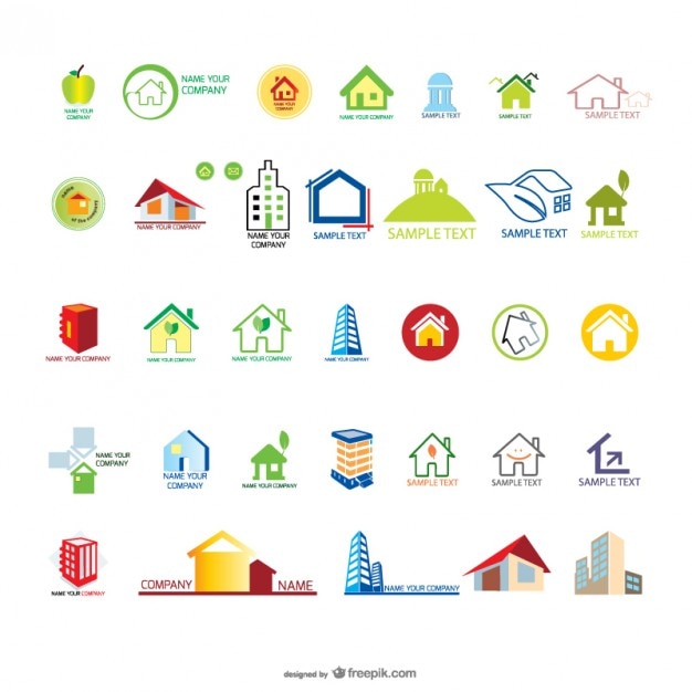 Vector house logo templates