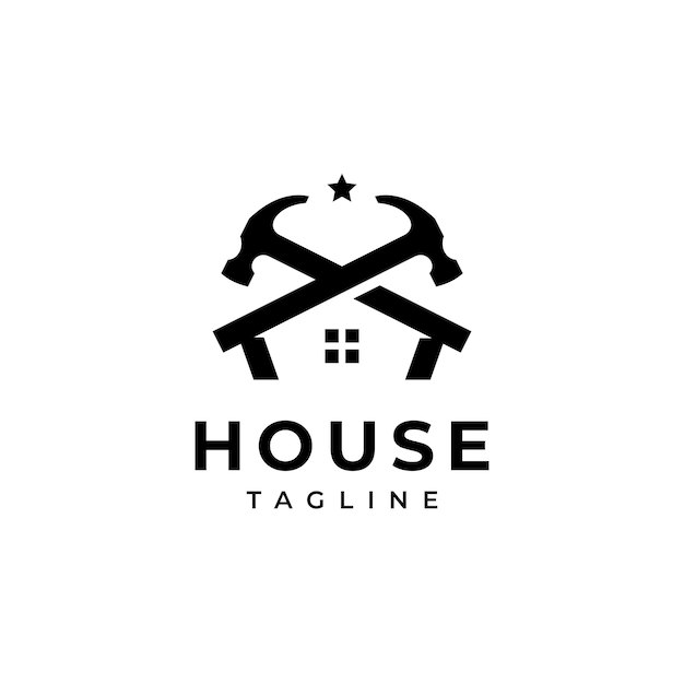 Шаблон иконы векторного логотипа дома