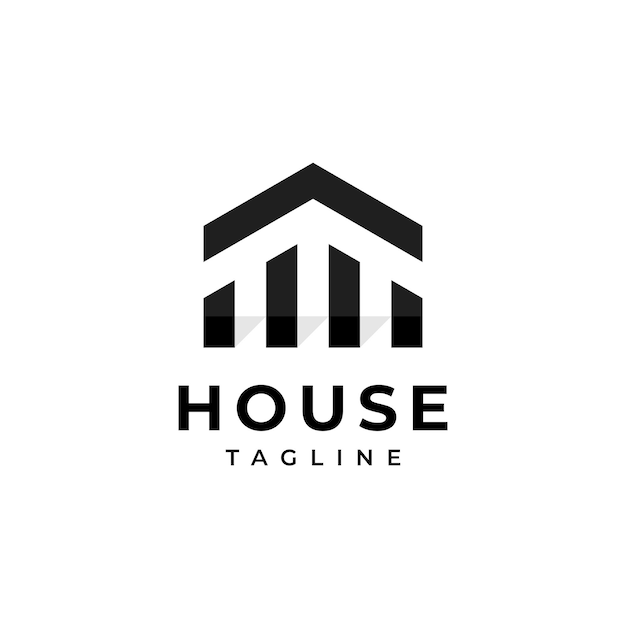 Vettore modello di icona vettoriale del logo della casa