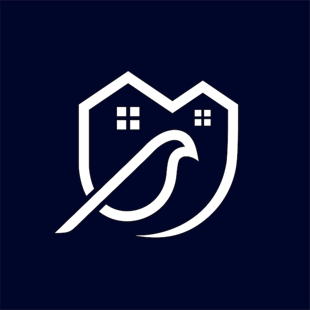 House logo with bird concept