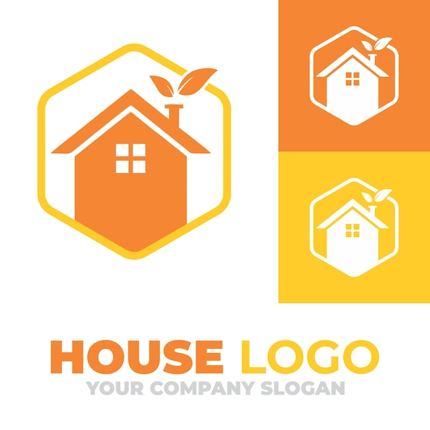 Vettore un logo della casa con una casa e un logo della casa