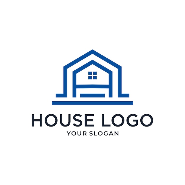 Vector house logo with letter a