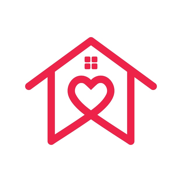 house love logo icon design vector image