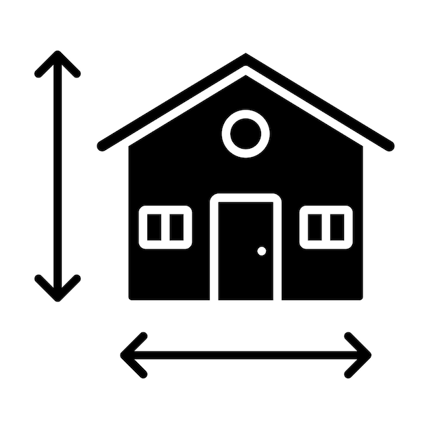 Стиль иллюстрации векторных измерений дома