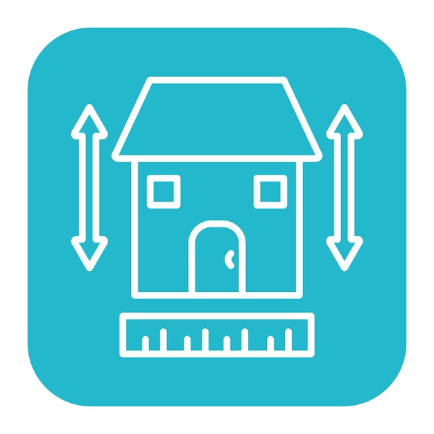 House Measurement Vector Illustration