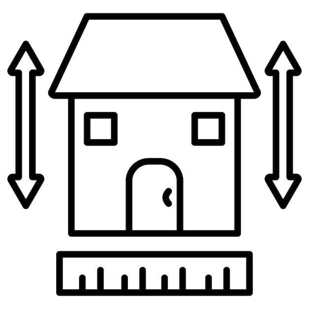 House Measurement Vector Illustration