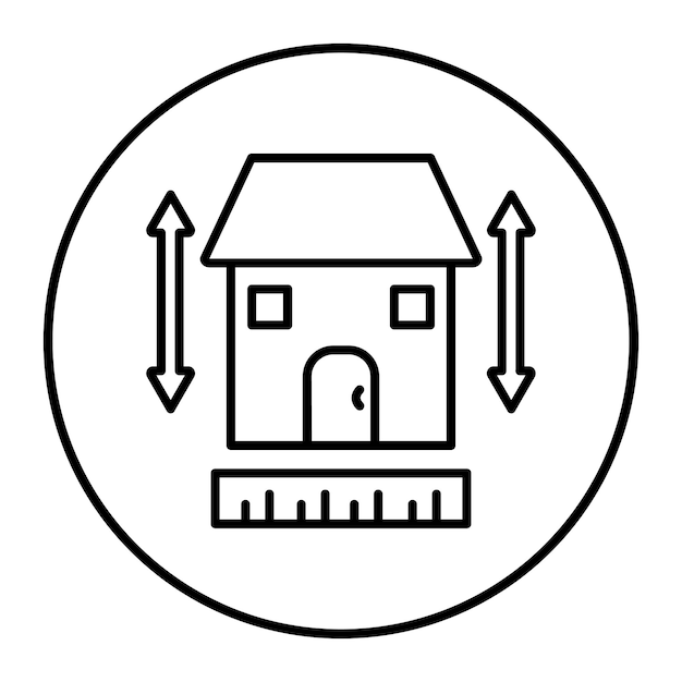 House Measurement Vector Illustration