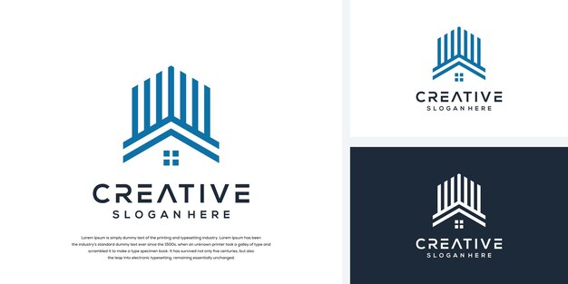 House monogram logo design