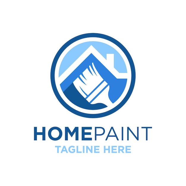 House Painting Logo Design Template Inspiration, Vector Illustration.