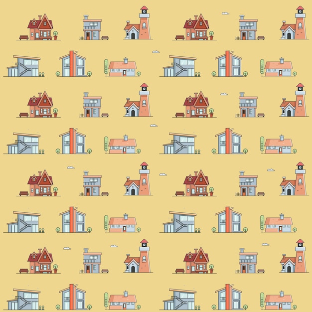 Vector house pattern