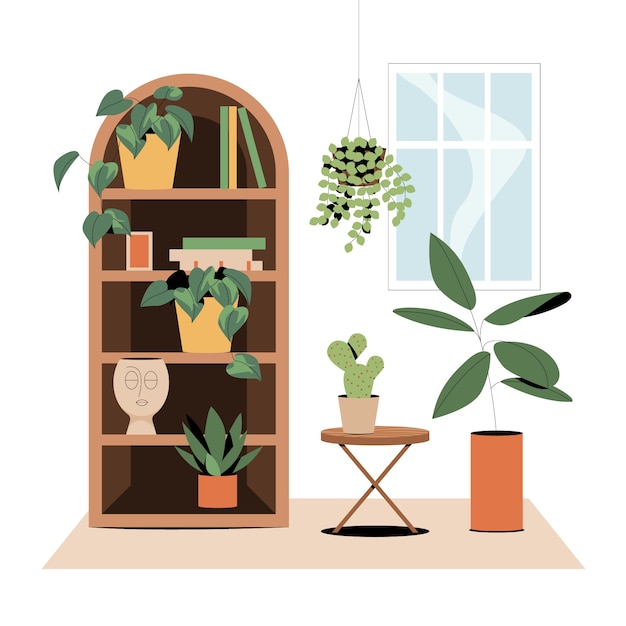 Vector house plants illustration