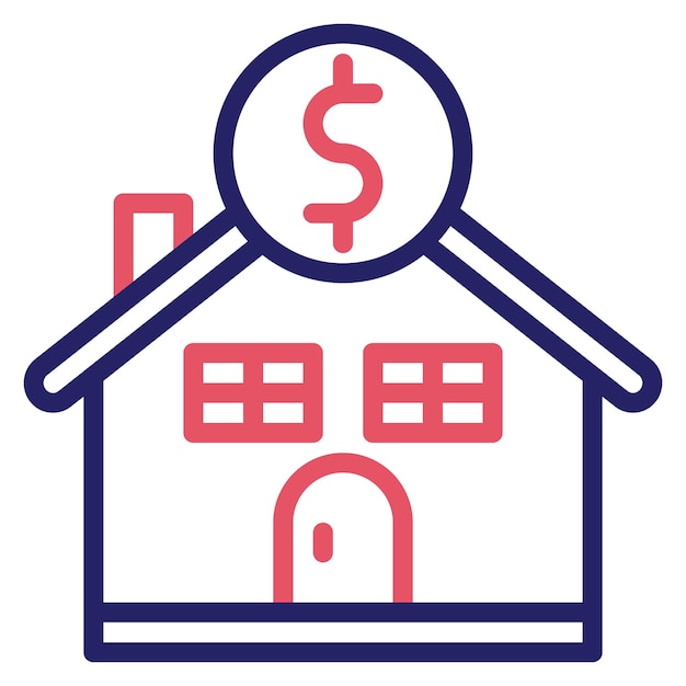 House Price vector icon illustration of Real Estate iconset