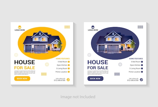 house property social media or instagram post template