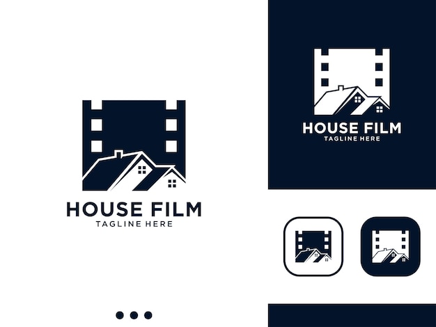 House real estate film production logo design