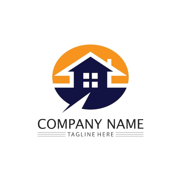 House and Real estate and home buildings vector logo icons template