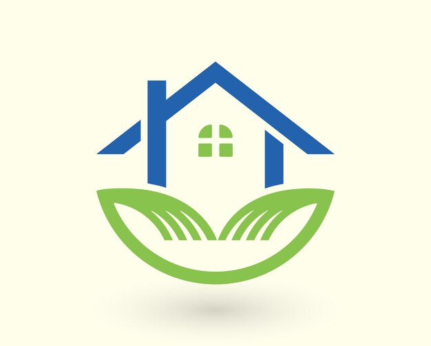 House and real estate logo design illustration Farm garden logo vector