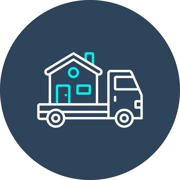 Vector house relocation vector icon can be used for real estate iconset