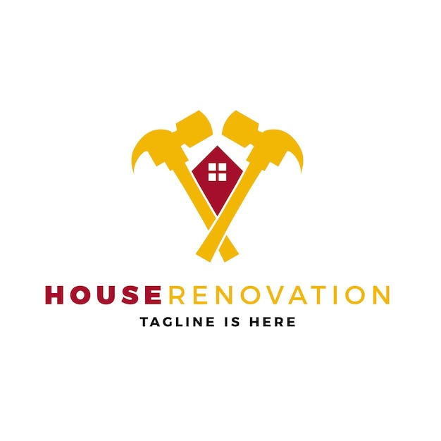 House renovation logo vector icon illustration