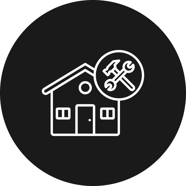 Vector house renovation vector icon can be used for real estate iconset