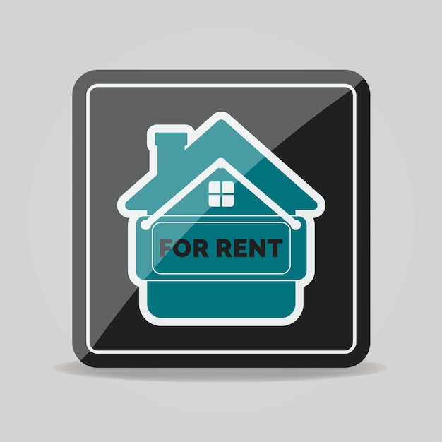 House for rent sign vector illustration