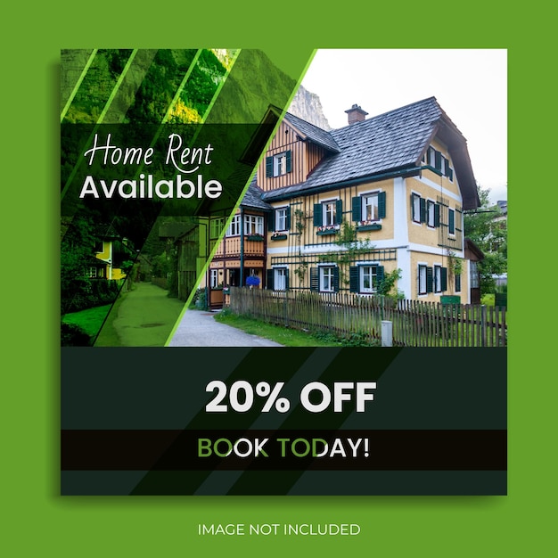 House rent social media post instagram template design web banner ad