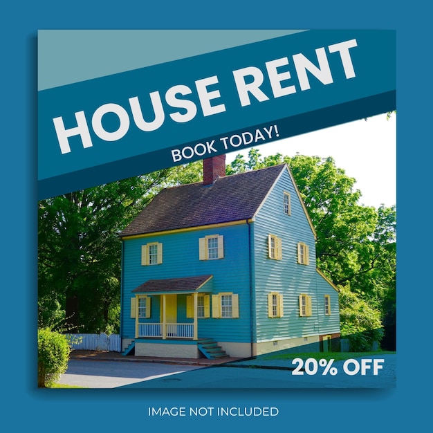 house rent social media post rent banner Instagram post template Facebook ad design