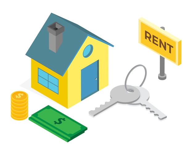 House on Rent Vector Icon