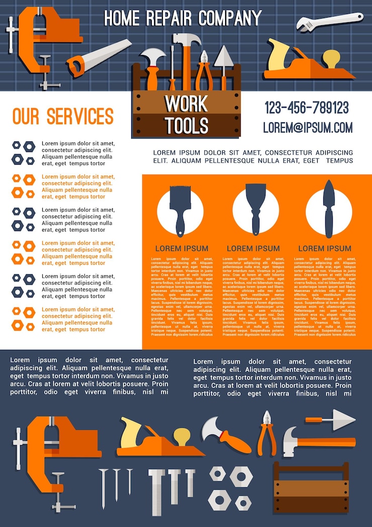 Vector house repair and construction company banner