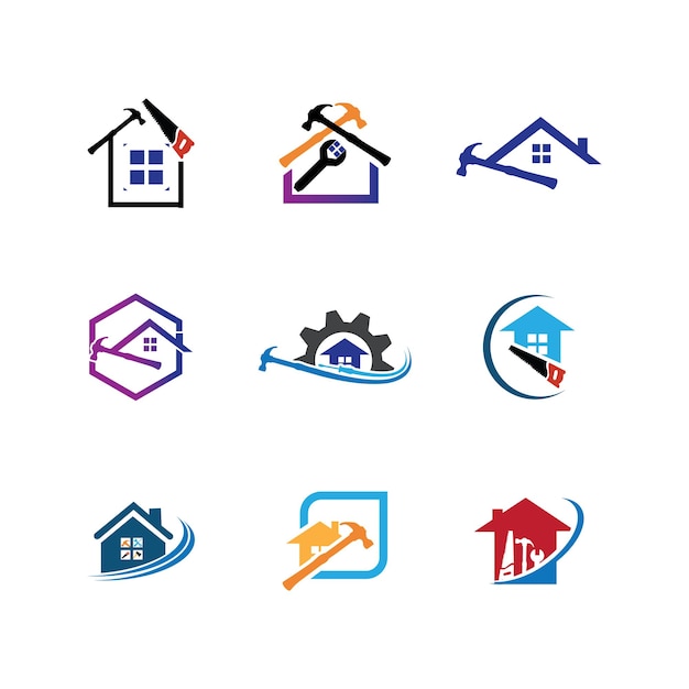 House repair logo images illustration design