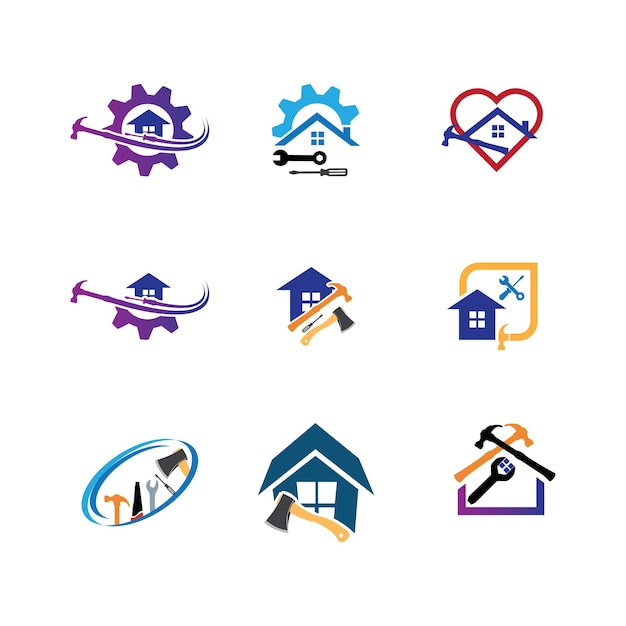 House repair logo images illustration design