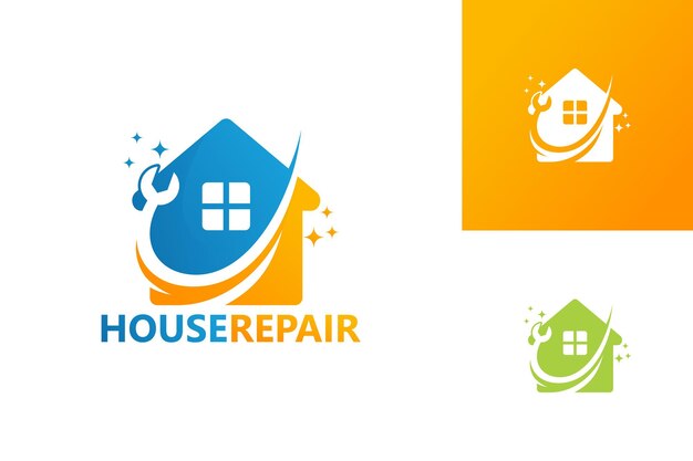 House Repair Logo Template Design Vector, Emblem, Design Concept, Creative Symbol, Icon