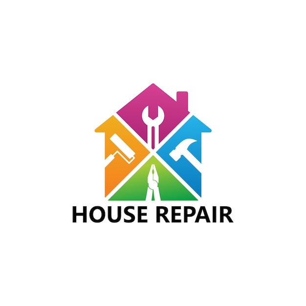 House Repair Logo Template Design