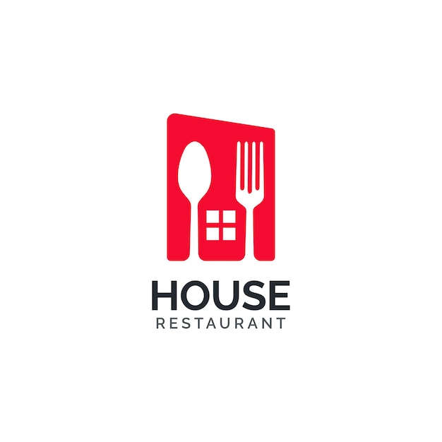 house restaurant logo design concept