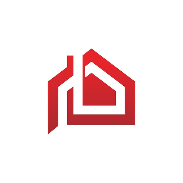 House roof business realty logo vector image