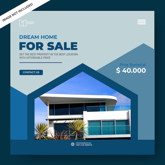 House for sale banner template