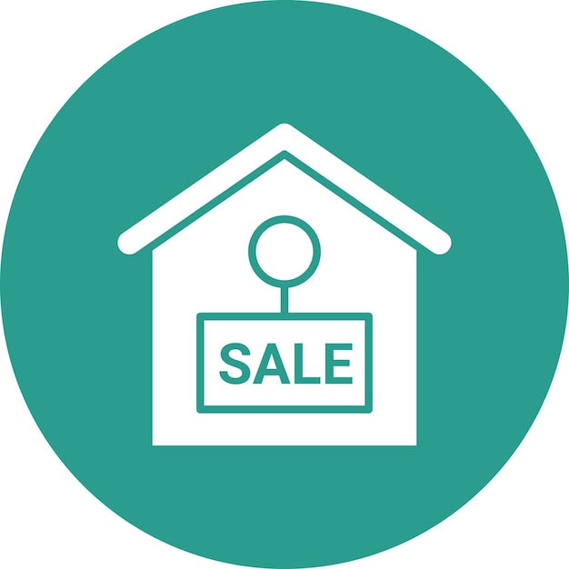 Vettore immagine vettoriale dell'icona della casa in vendita può essere utilizzata per il settore immobiliare