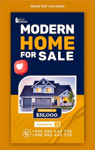 House sale story template design