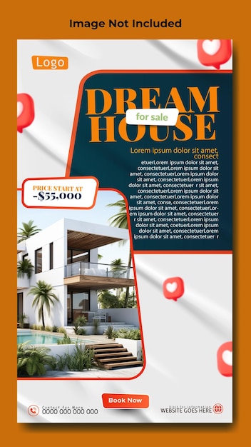 House sale story template design