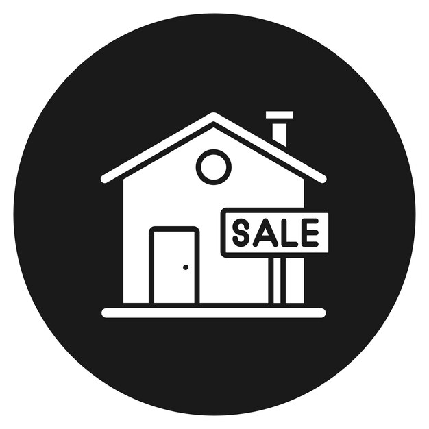 Vector house for sale vector icon can be used for real estate iconset