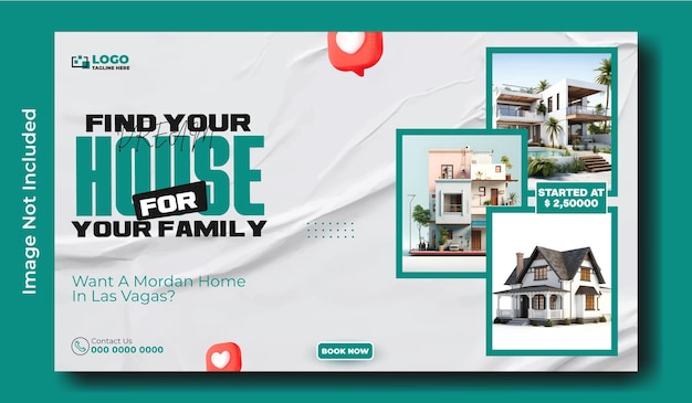 House sale web banner template design