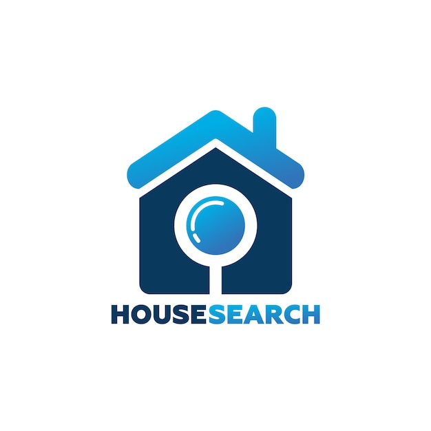 Vector house search logo template design vector, emblem, design concept, creative symbol, icon