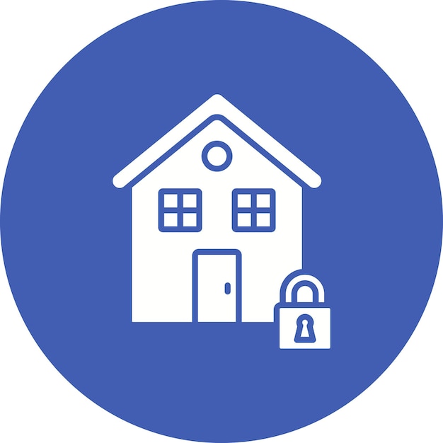 House Security Vector Illustration Style