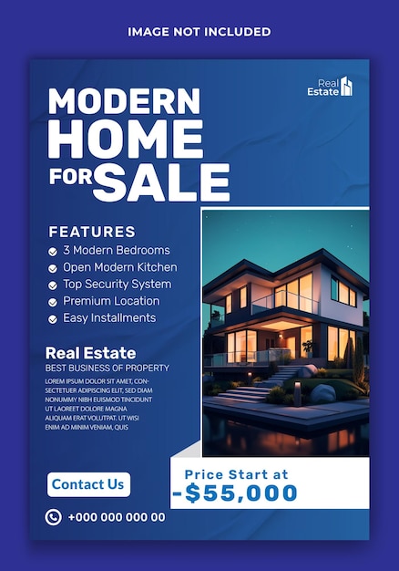 House selling flyer template design