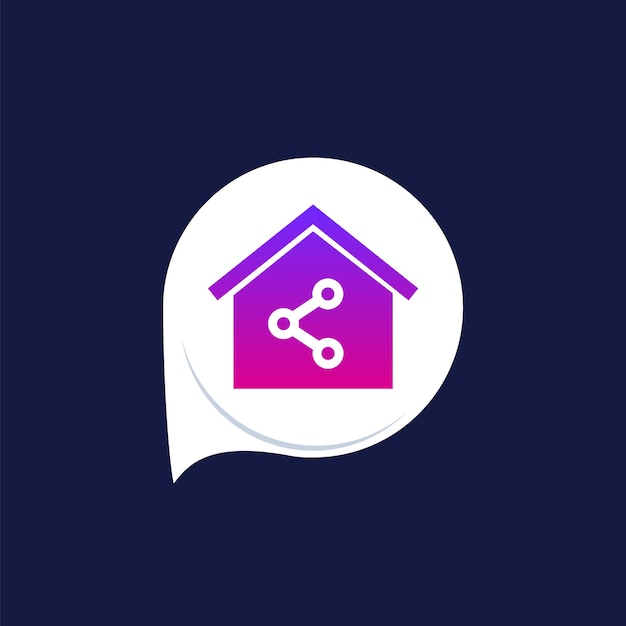 House share icon vector logo