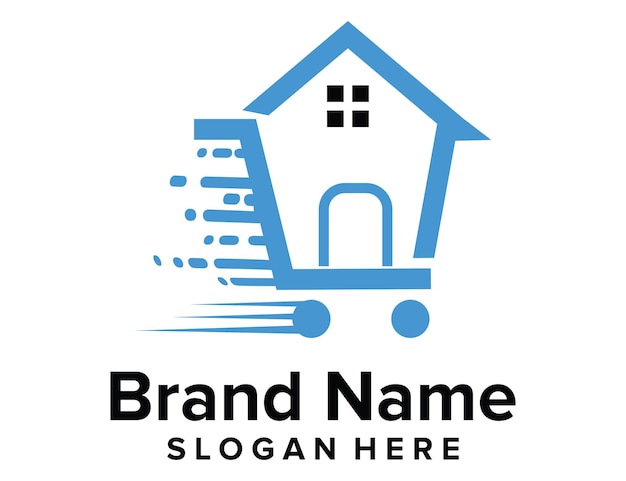 Modello vettoriale del logo del negozio di casa